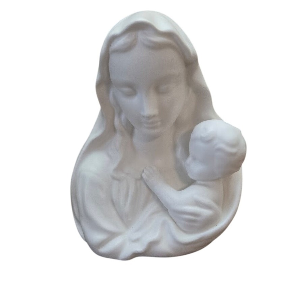 Vintage INARCO 1963 Madonna and Child Religious‎ Figurine Planter E-322